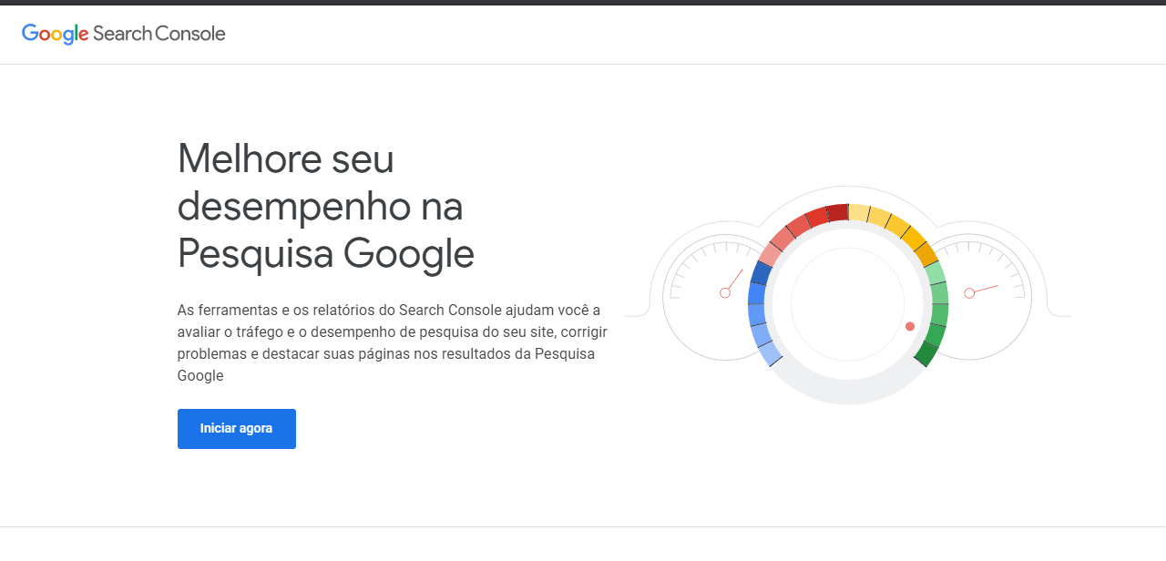 o que é seo, com a imagem da página inicial do google search console